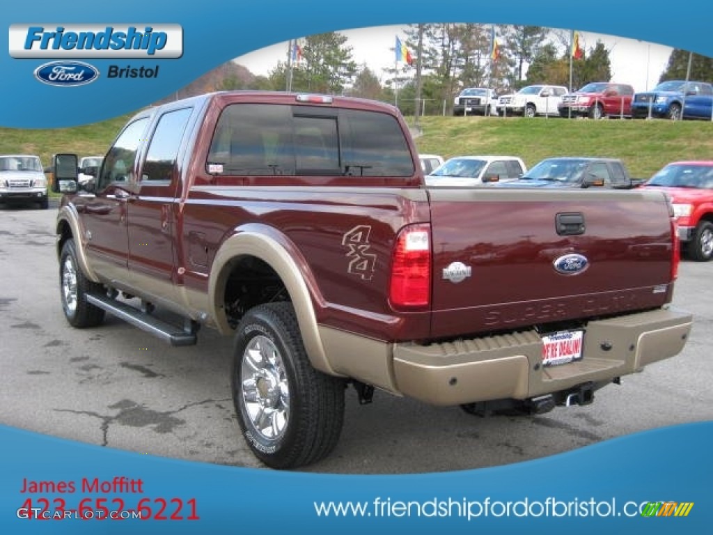 2012 F350 Super Duty King Ranch Crew Cab 4x4 - Autumn Red / Chaparral Leather photo #8