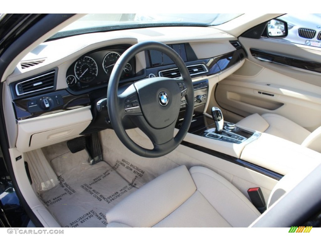 Oyster Nappa Leather Interior 2010 Bmw 7 Series 750li Xdrive