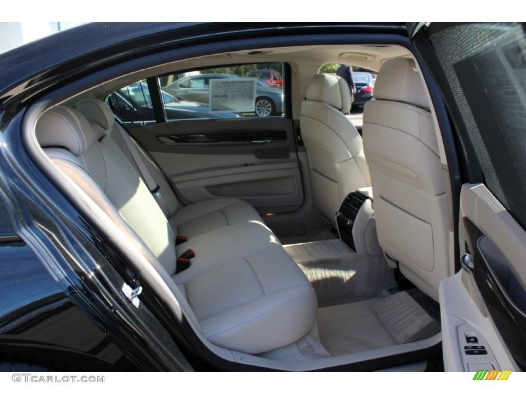 Oyster Nappa Leather Interior 2010 BMW 7 Series 750Li xDrive Sedan Photo #56185118