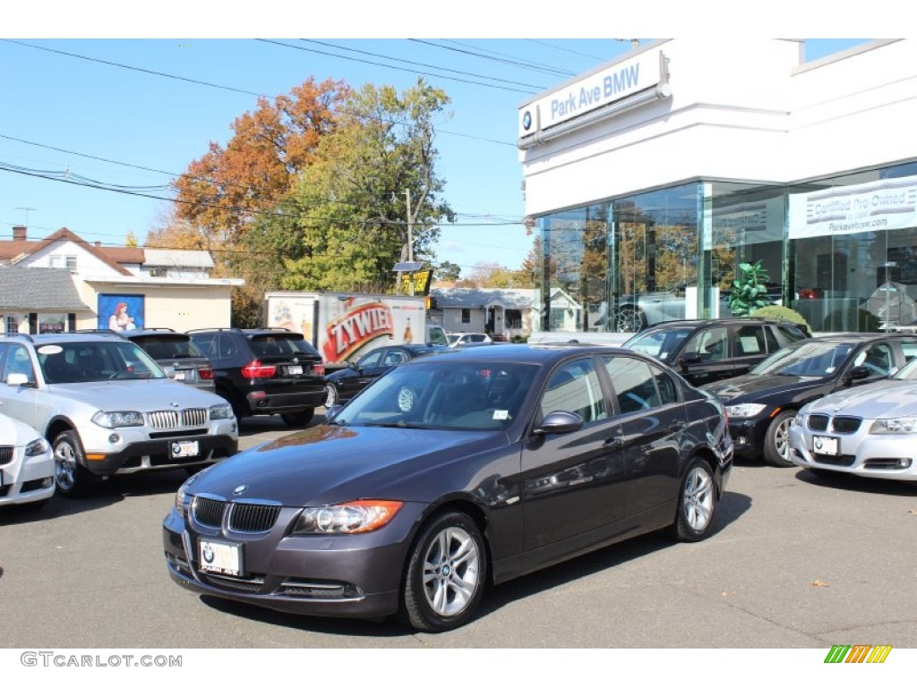 2008 3 Series 328xi Sedan - Sparkling Graphite Metallic / Black photo #1