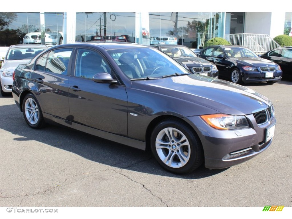2008 3 Series 328xi Sedan - Sparkling Graphite Metallic / Black photo #3