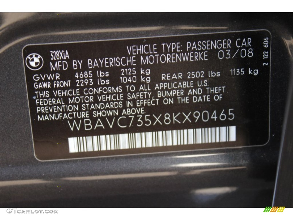 2008 3 Series 328xi Sedan - Sparkling Graphite Metallic / Black photo #33