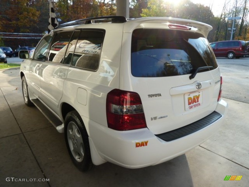 2004 Highlander Limited V6 4WD - Super White / Ivory photo #4