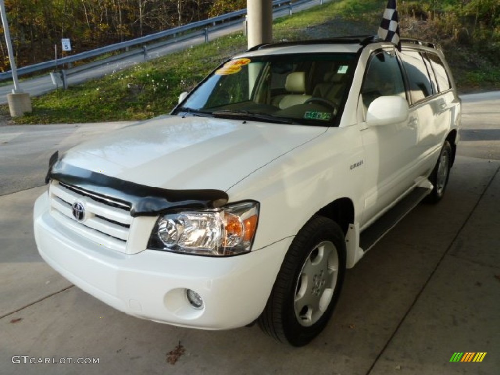 2004 Highlander Limited V6 4WD - Super White / Ivory photo #5