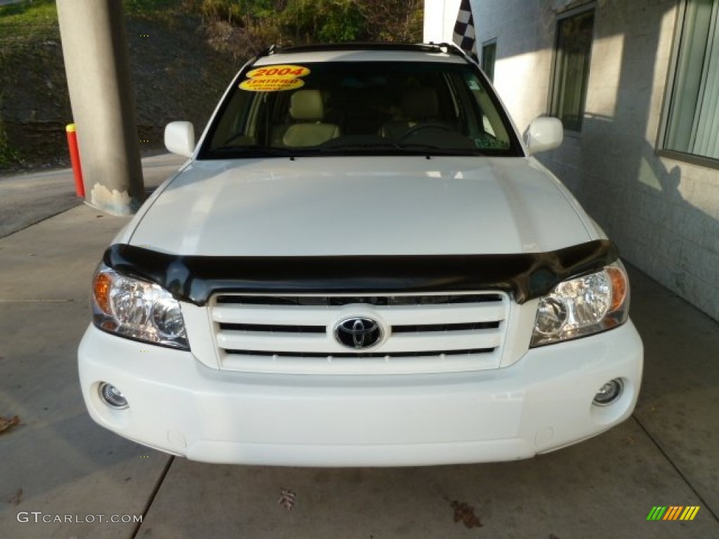2004 Highlander Limited V6 4WD - Super White / Ivory photo #6