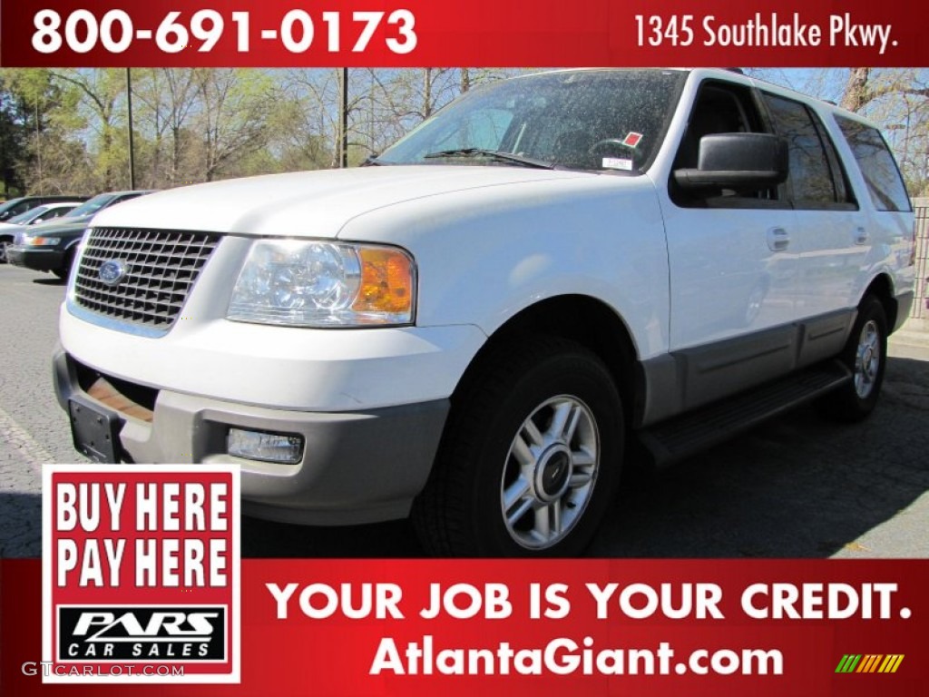 2003 Expedition XLT - Oxford White / Flint Grey photo #1