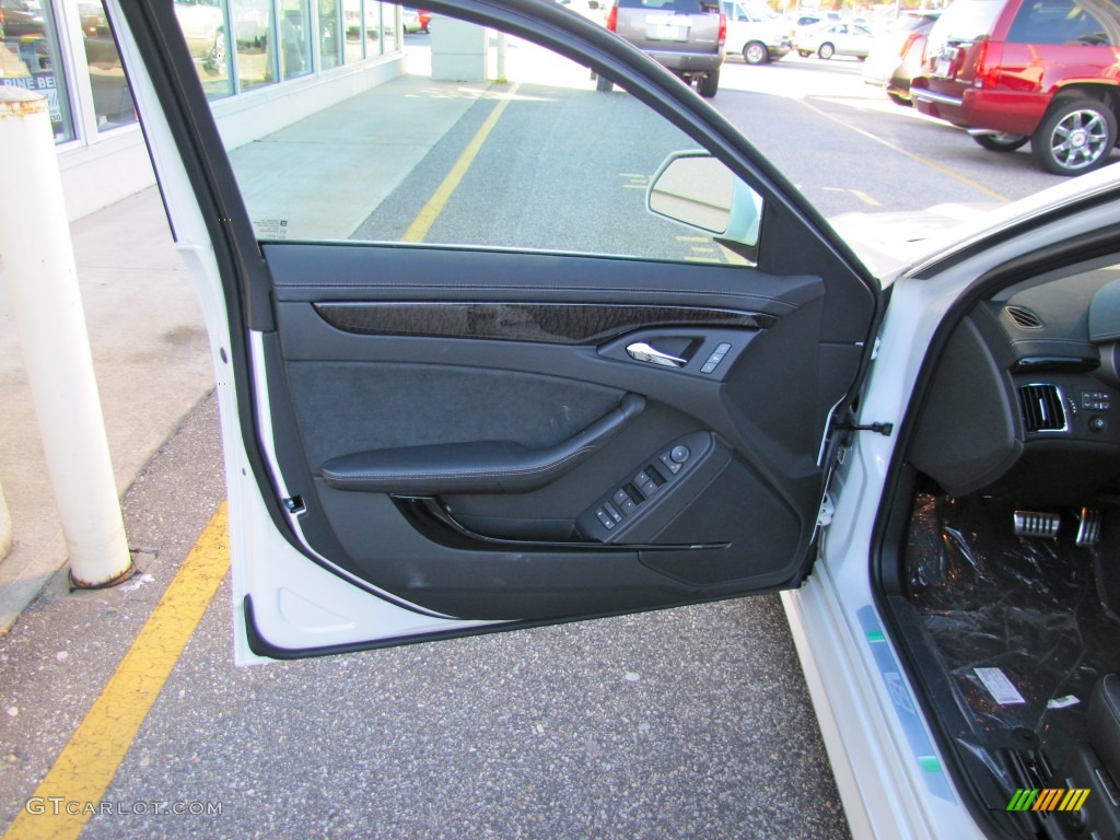 2012 Cadillac CTS -V Sedan Ebony/Ebony Door Panel Photo #56187671