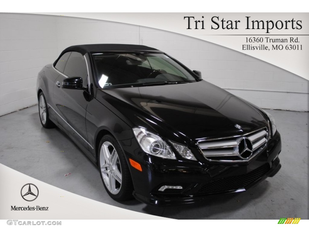 2011 E 550 Cabriolet - Obsidian Black Metallic / Black photo #1