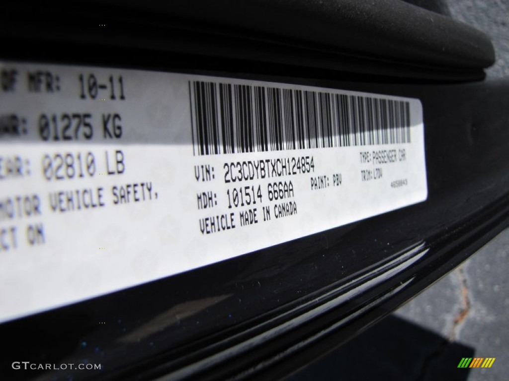 2012 Challenger Color Code PBV for Blackberry Pearl Photo #56191365