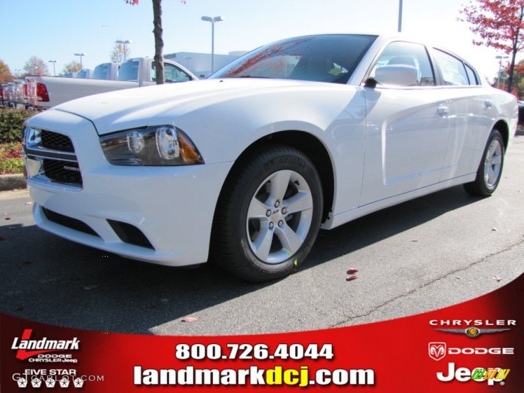 2012 Charger SE - Bright White / Black/Light Frost Beige photo #1