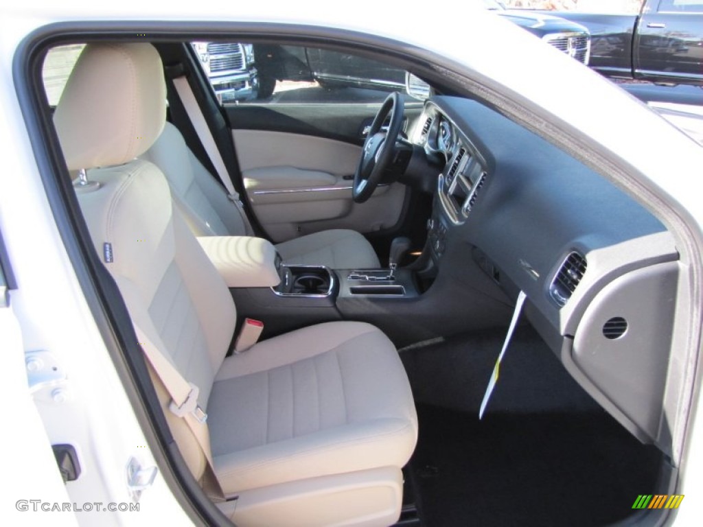 Black/Light Frost Beige Interior 2012 Dodge Charger SE Photo #56192240
