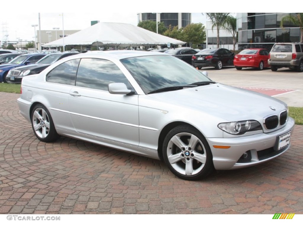 2006 3 Series 325i Coupe - Titanium Silver Metallic / Grey photo #4