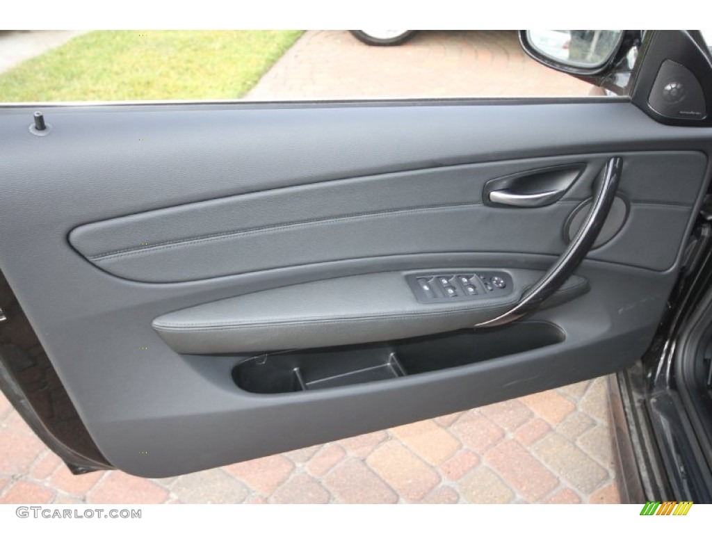 2012 BMW 1 Series 135i Convertible Black Door Panel Photo #56195009
