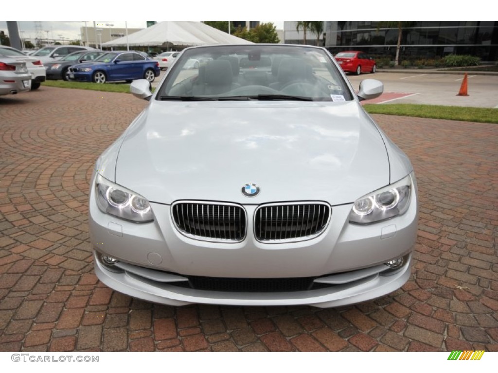 2012 3 Series 335i Convertible - Titanium Silver Metallic / Black photo #2