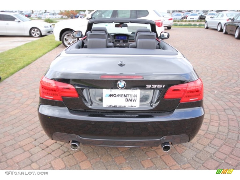 2012 3 Series 335i Convertible - Black Sapphire Metallic / Black photo #7