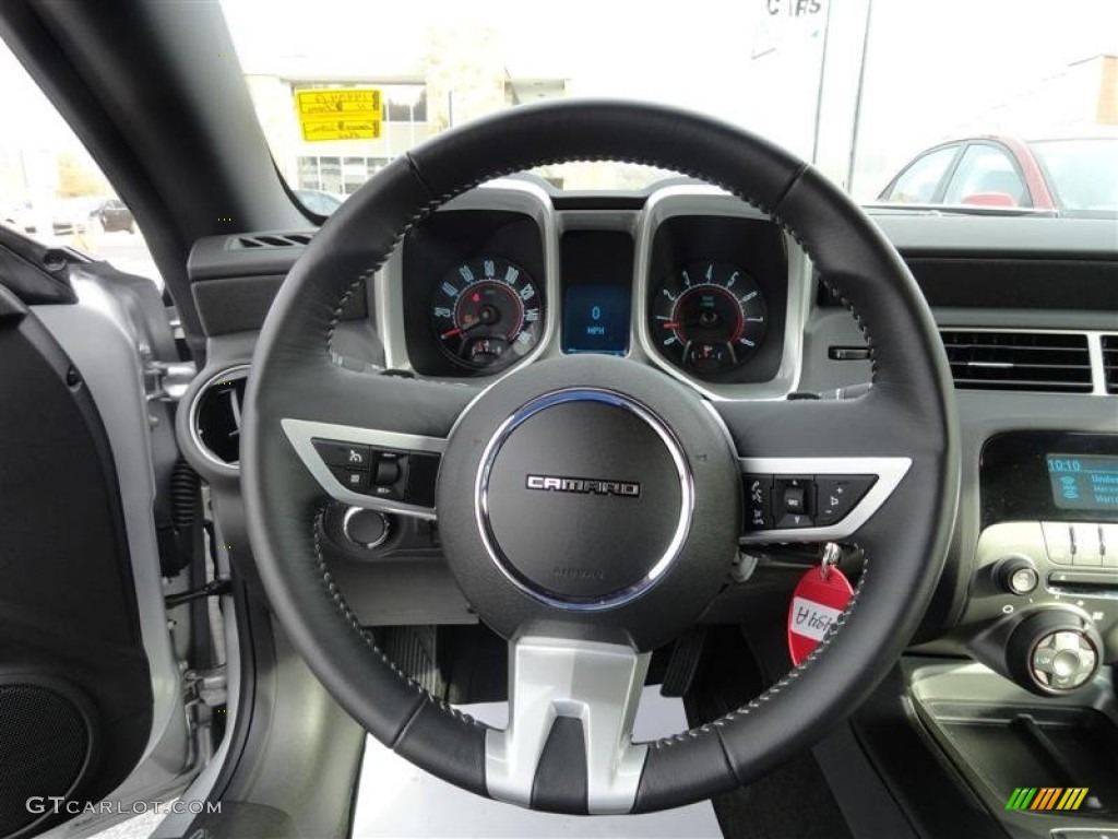 2011 Chevrolet Camaro LT/RS Convertible Black Steering Wheel Photo #56195756