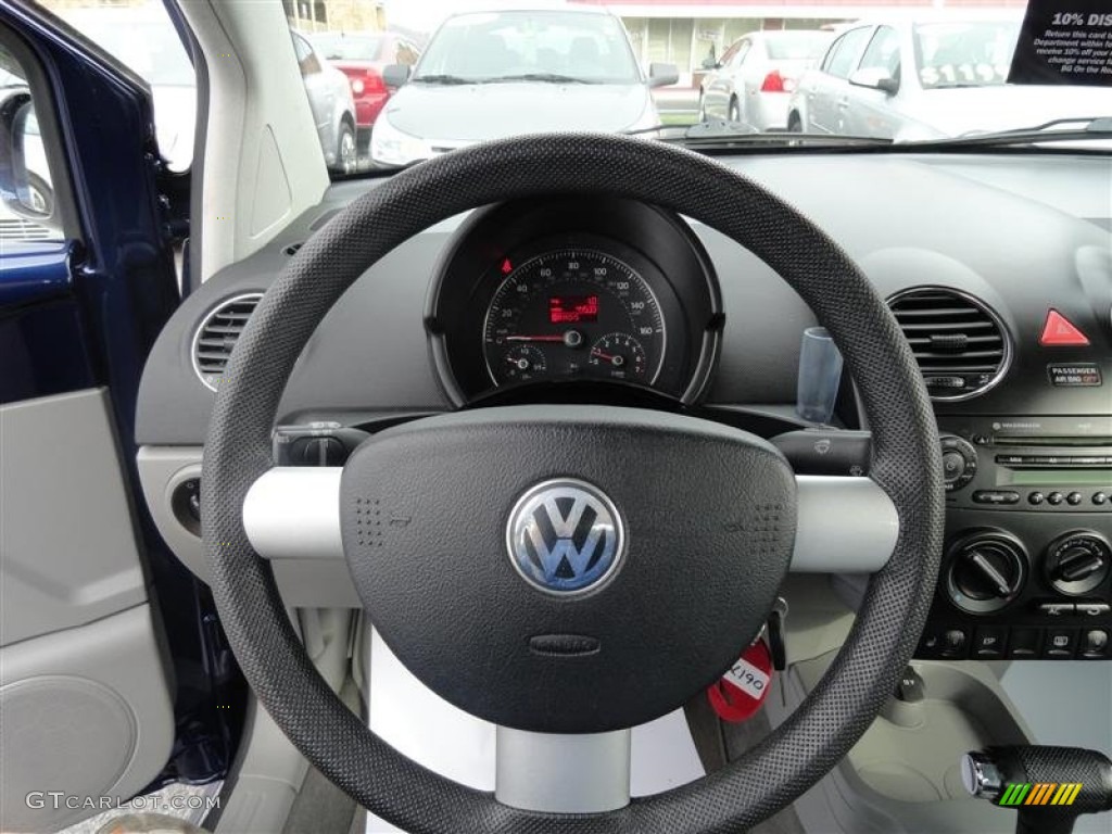 2007 Volkswagen New Beetle 2.5 Coupe Grey Steering Wheel Photo #56196223