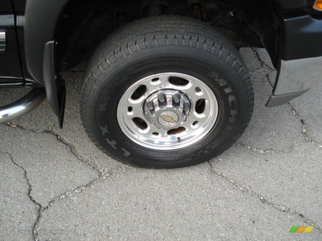 2002 Silverado 2500 LS Extended Cab 4x4 - Onyx Black / Graphite photo #10