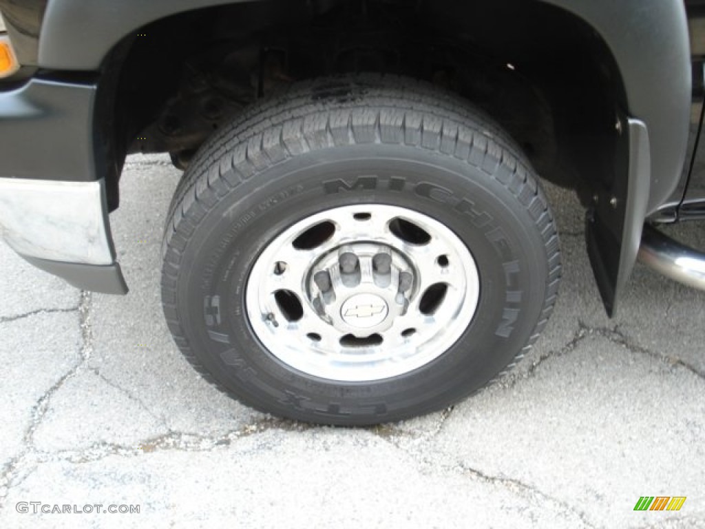 2002 Silverado 2500 LS Extended Cab 4x4 - Onyx Black / Graphite photo #11