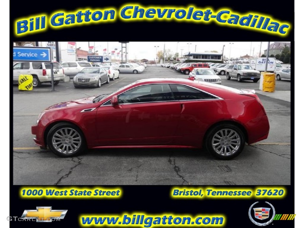 2012 CTS Coupe - Crystal Red Tintcoat / Ebony/Ebony photo #1