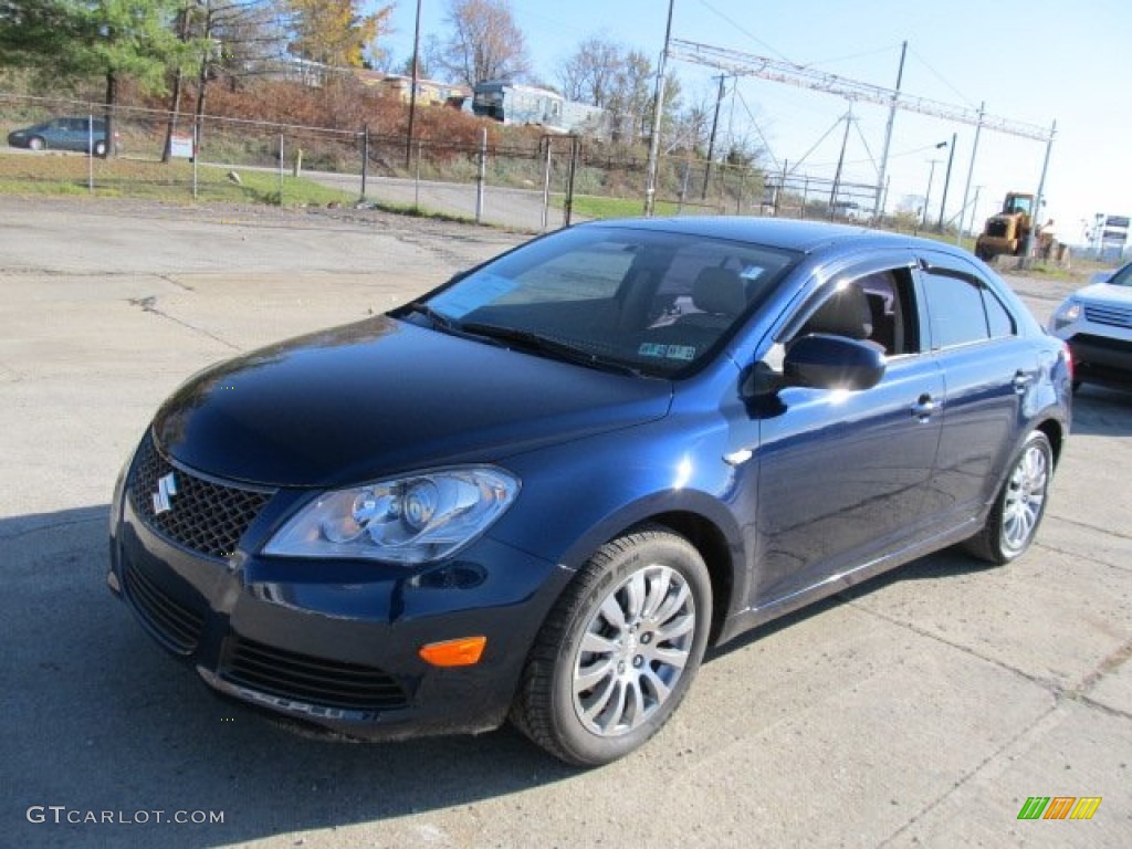 2010 Kizashi SE AWD - Deep Sea Blue Metallic / Beige photo #7