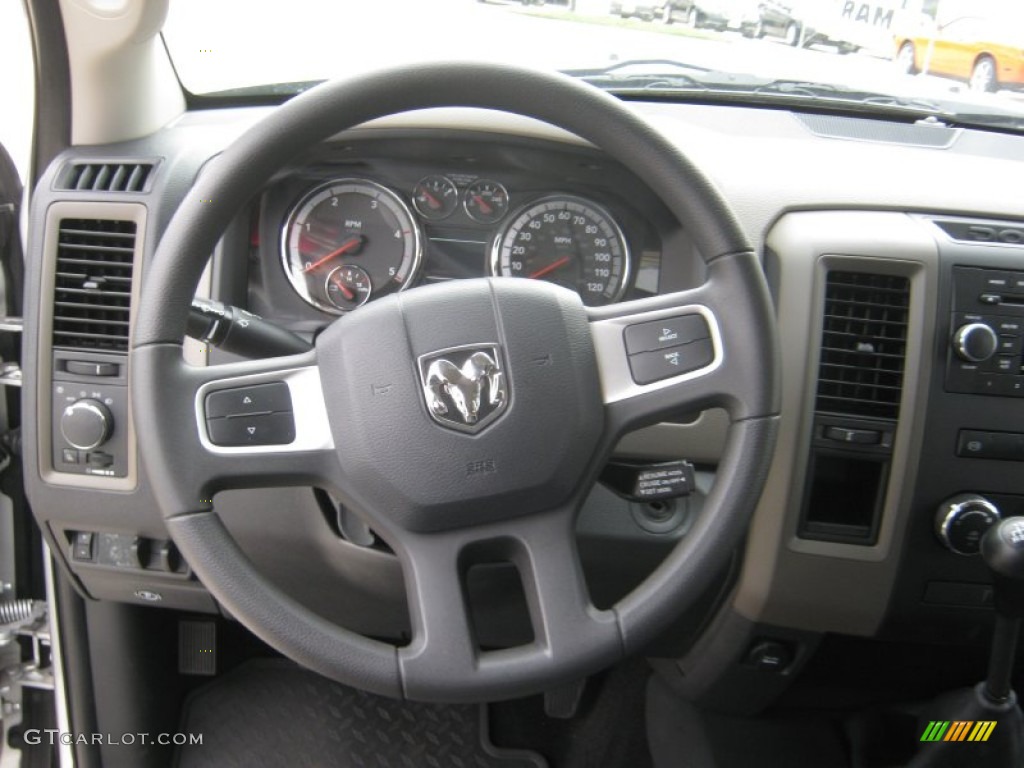 2011 Dodge Ram 3500 HD ST Crew Cab 4x4 Dually Dark Slate Gray/Medium Graystone Steering Wheel Photo #56199686