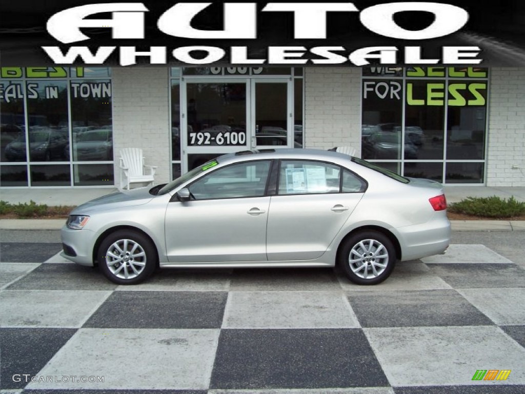 2012 Jetta SE Sedan - White Gold Metallic / Cornsilk Beige photo #1