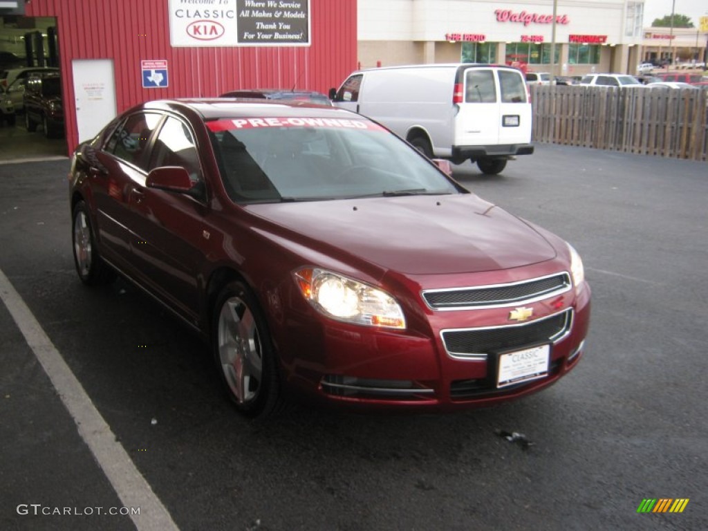 2008 Malibu LT Sedan - Red Jewel Tint Coat / Ebony photo #7