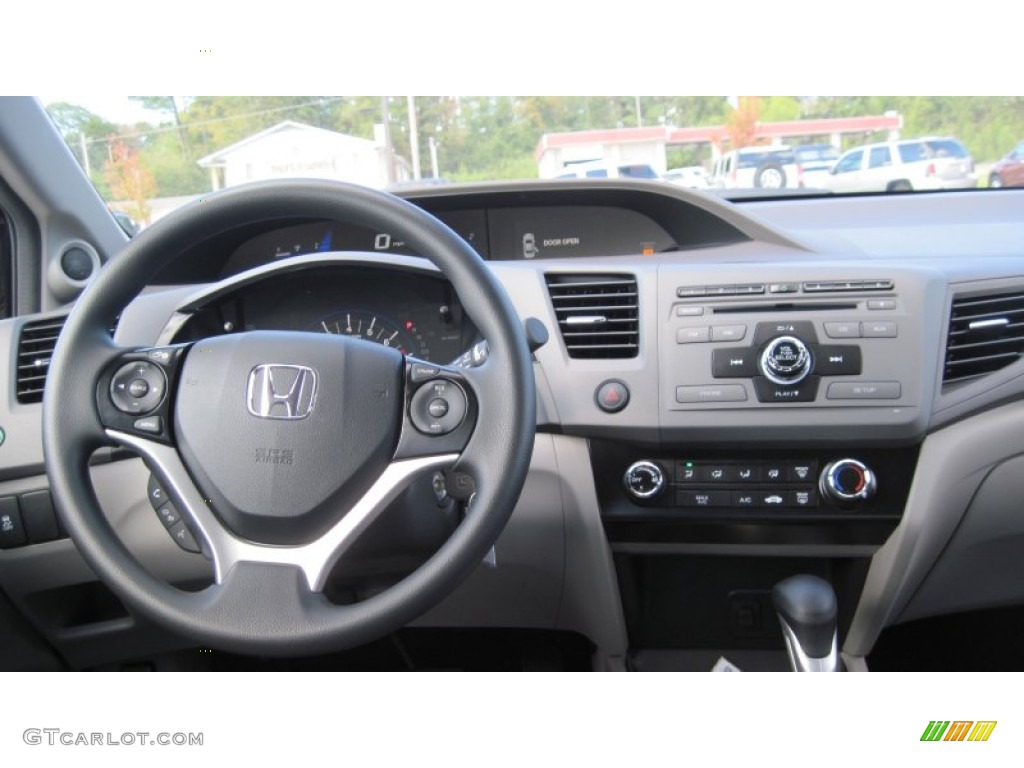 2012 Honda Civic EX Sedan Gray Dashboard Photo #56202617