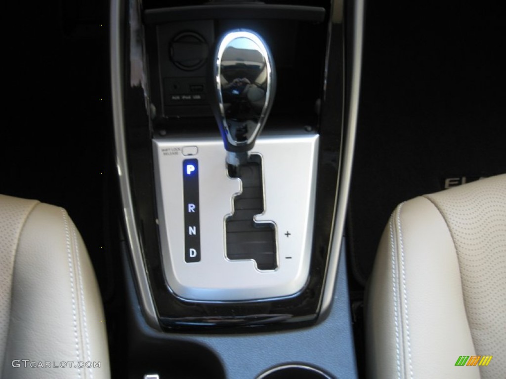 2012 Elantra Limited - Black Noir Pearl / Beige photo #26