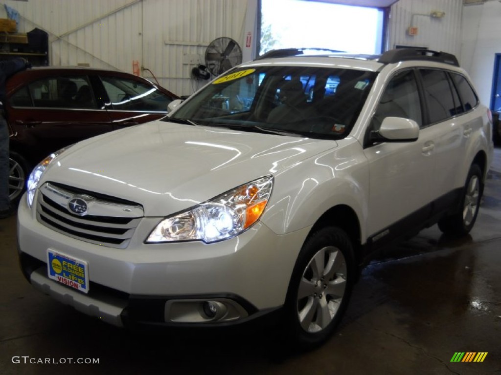 2011 Outback 3.6R Limited Wagon - Satin White Pearl / Warm Ivory photo #1