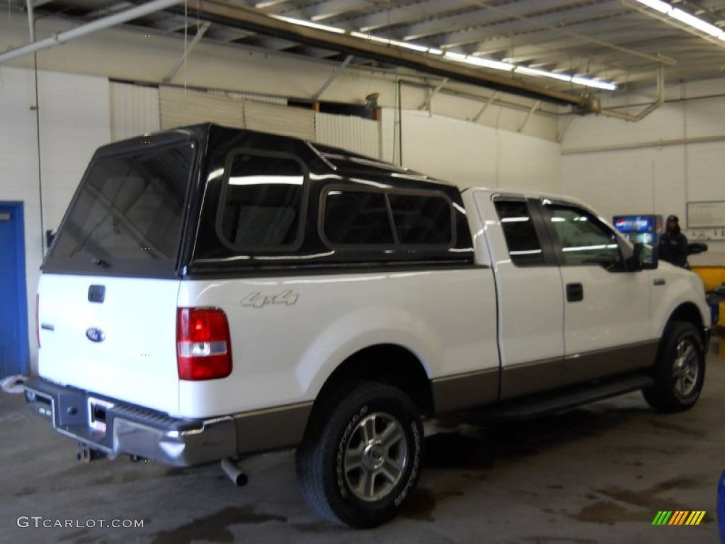 2006 F150 XLT SuperCab 4x4 - Oxford White / Tan photo #2