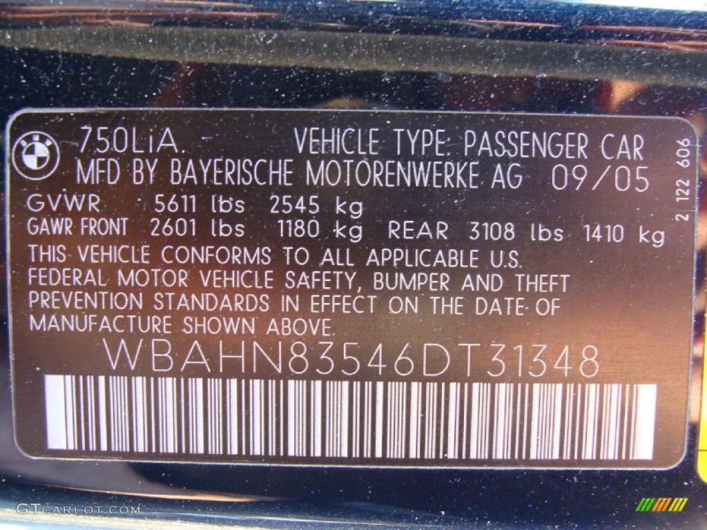 2006 7 Series 750Li Sedan - Monaco Blue Metallic / Basalt Grey/Flannel Grey photo #16