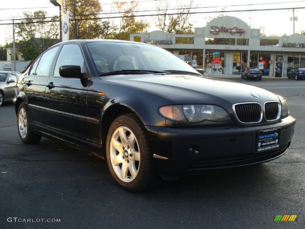 2004 3 Series 325xi Sedan - Jet Black / Grey photo #3