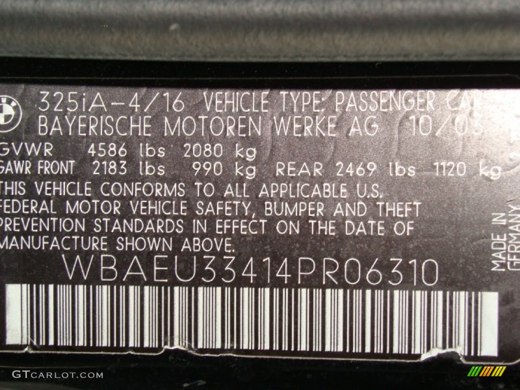 2004 3 Series 325xi Sedan - Jet Black / Grey photo #16