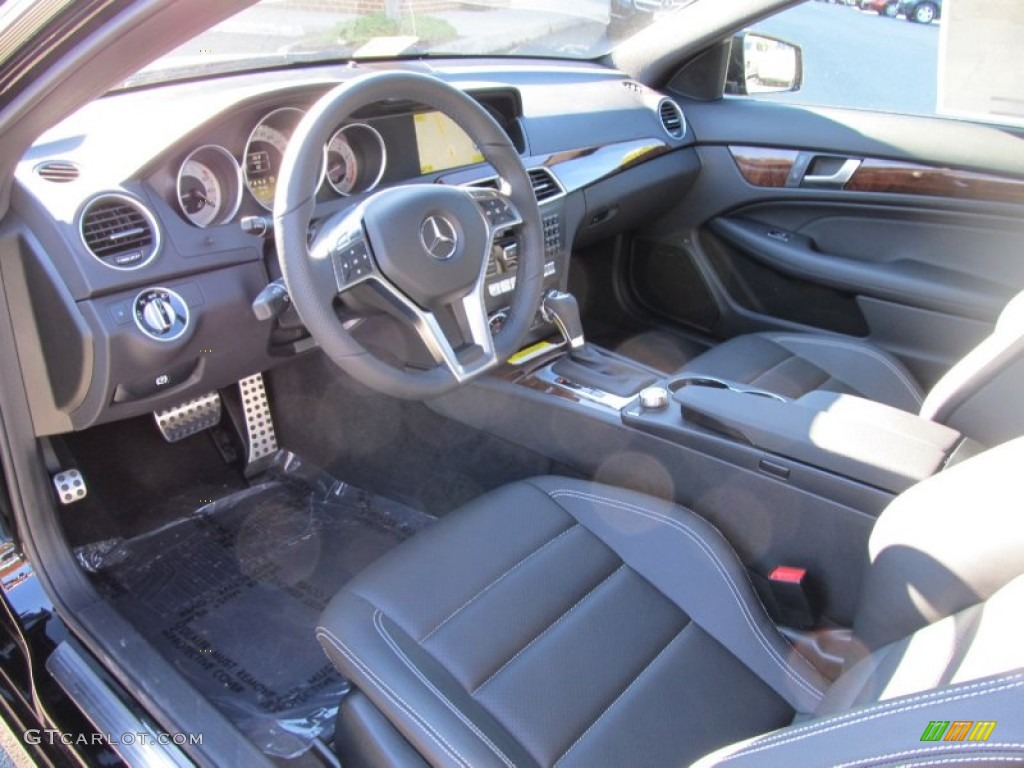 Black Interior 2012 Mercedes-Benz C 350 Coupe Photo #56207163