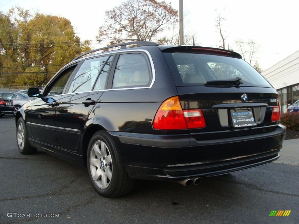 2004 3 Series 325xi Wagon - Black Sapphire Metallic / Sand photo #6