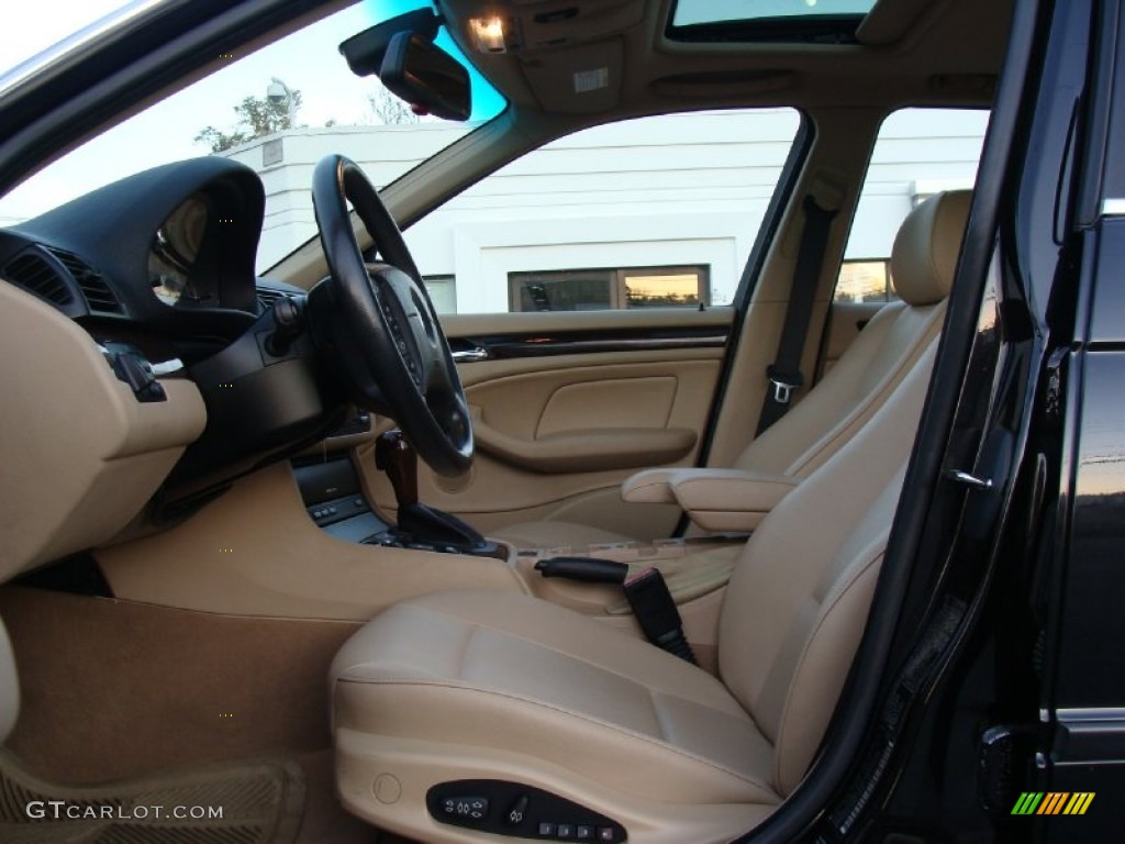 2004 3 Series 325xi Wagon - Black Sapphire Metallic / Sand photo #9