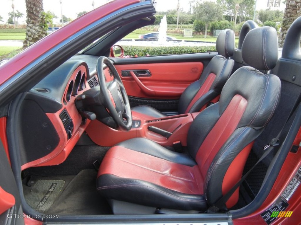 Salsa Red Interior 1999 Mercedes-Benz SLK 230 Kompressor Roadster Photo #56208299