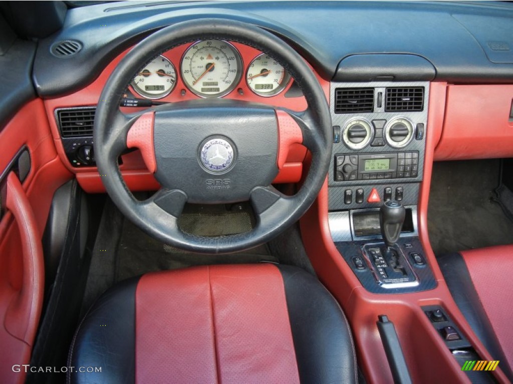 1999 Mercedes-Benz SLK 230 Kompressor Roadster Salsa Red Dashboard Photo #56208332