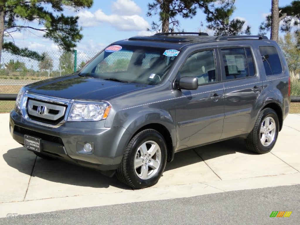 2010 Pilot EX-L - Polished Metal Metallic / Gray photo #9