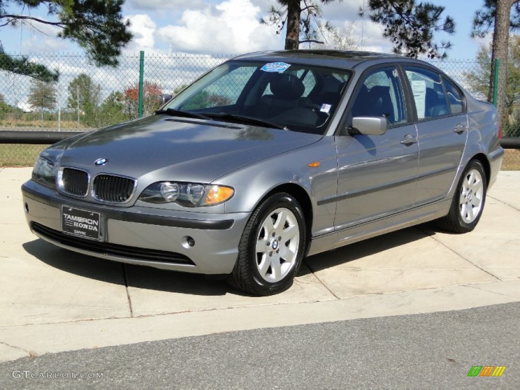 2003 3 Series 325i Sedan - Steel Grey Metallic / Black photo #9