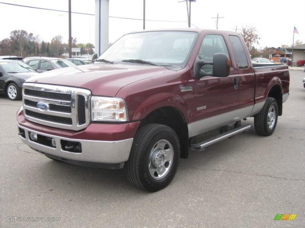 Dark Toreador Red Metallic 2007 Ford F250 Super Duty XLT SuperCab 4x4 Exterior Photo #56211284