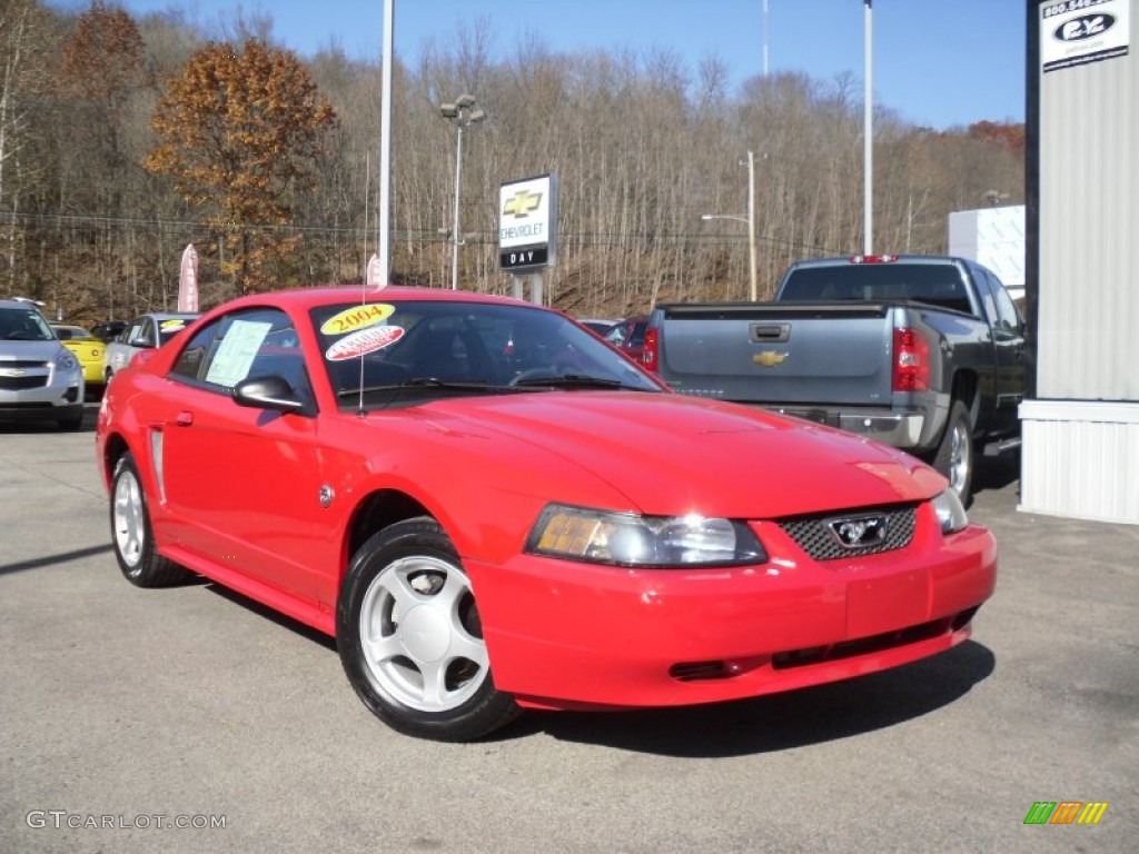2004 Mustang V6 Coupe - Torch Red / Dark Charcoal photo #1