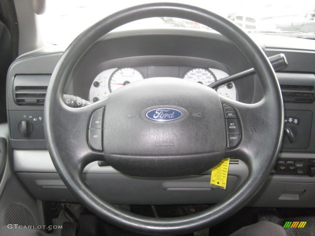 2007 Ford F250 Super Duty XLT SuperCab 4x4 Medium Flint Steering Wheel Photo #56211431
