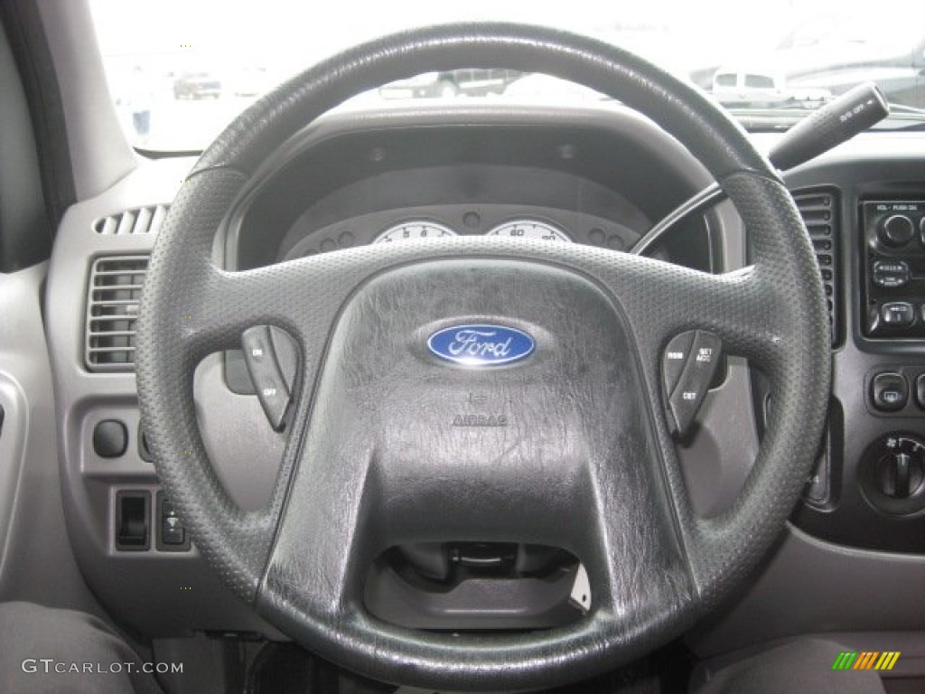2001 Ford Escape XLS V6 4WD Medium Graphite Grey Steering Wheel Photo #56212820