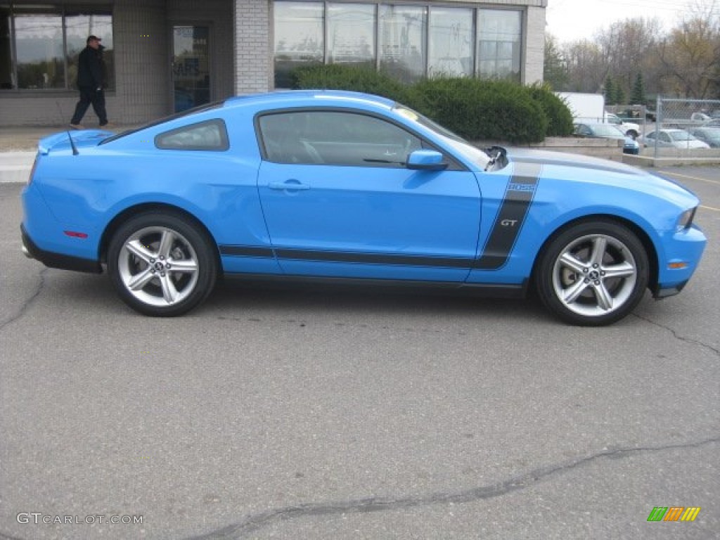 2010 Mustang GT Premium Coupe - Grabber Blue / Charcoal Black/Grabber Blue photo #5