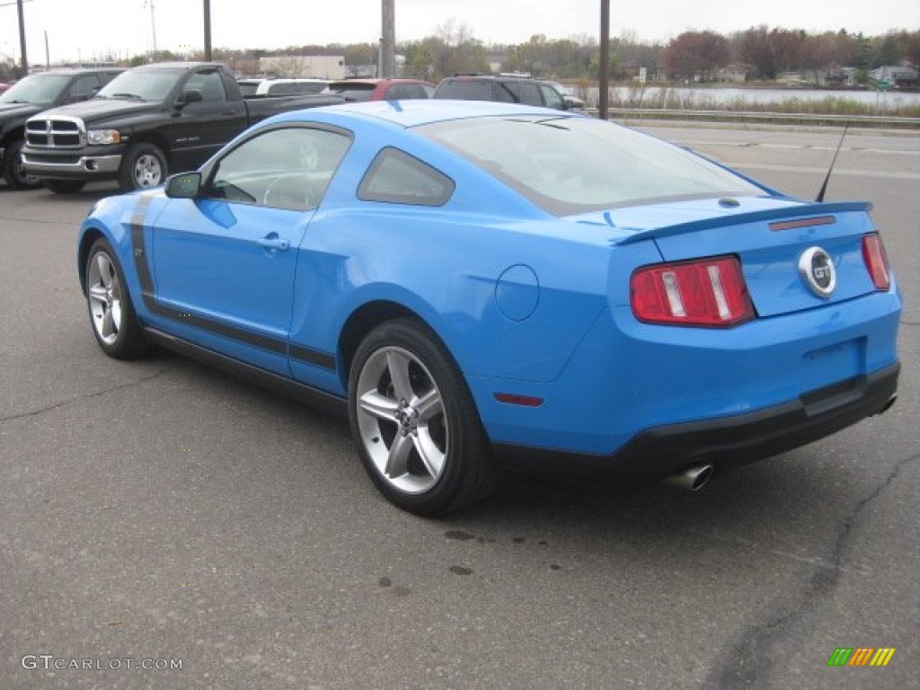 2010 Mustang GT Premium Coupe - Grabber Blue / Charcoal Black/Grabber Blue photo #8