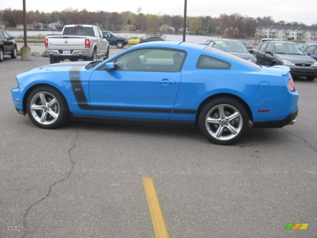 2010 Mustang GT Premium Coupe - Grabber Blue / Charcoal Black/Grabber Blue photo #9