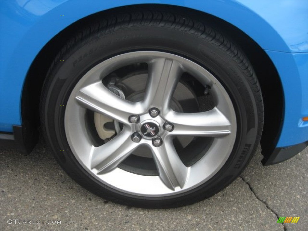 2010 Mustang GT Premium Coupe - Grabber Blue / Charcoal Black/Grabber Blue photo #12